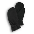 Black Fleece Zipper Mittens